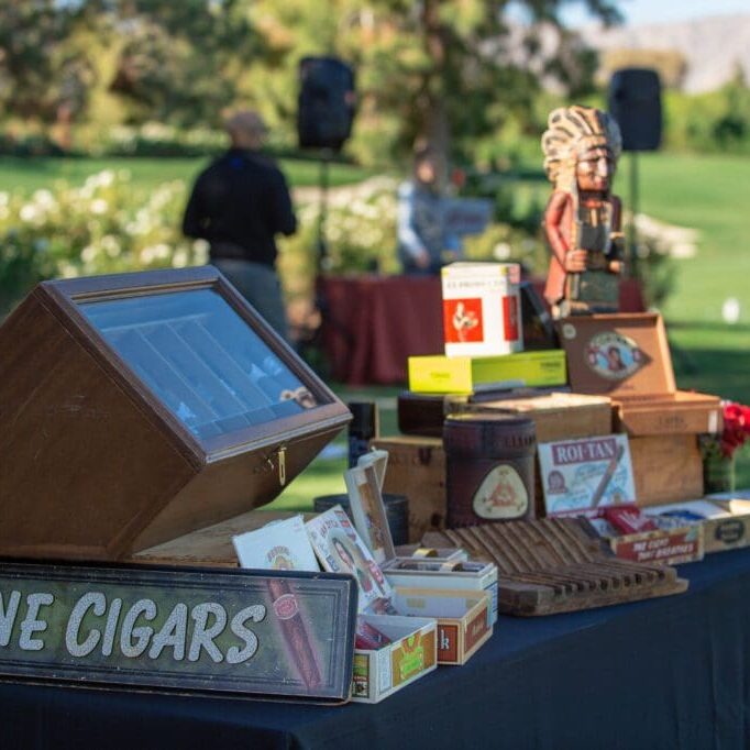 Cigars A table with some cigars on it