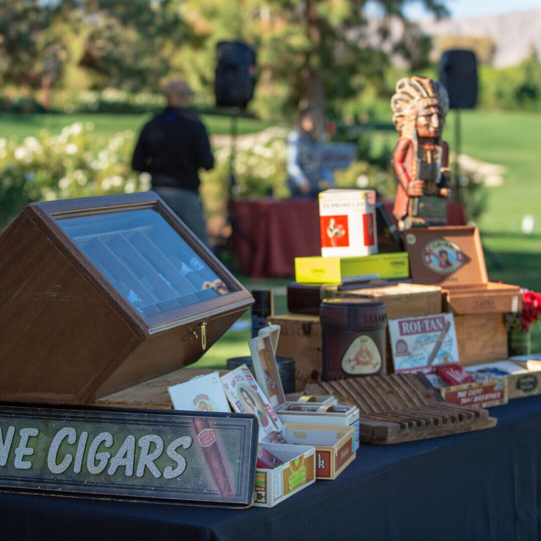 A table with some cigars on it